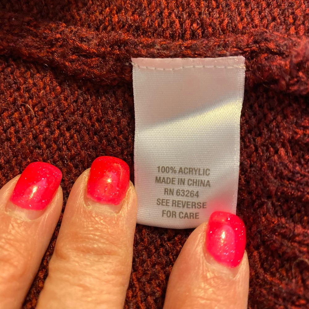 Dress Barn burgundy cardigan M - Picture 5 of 6